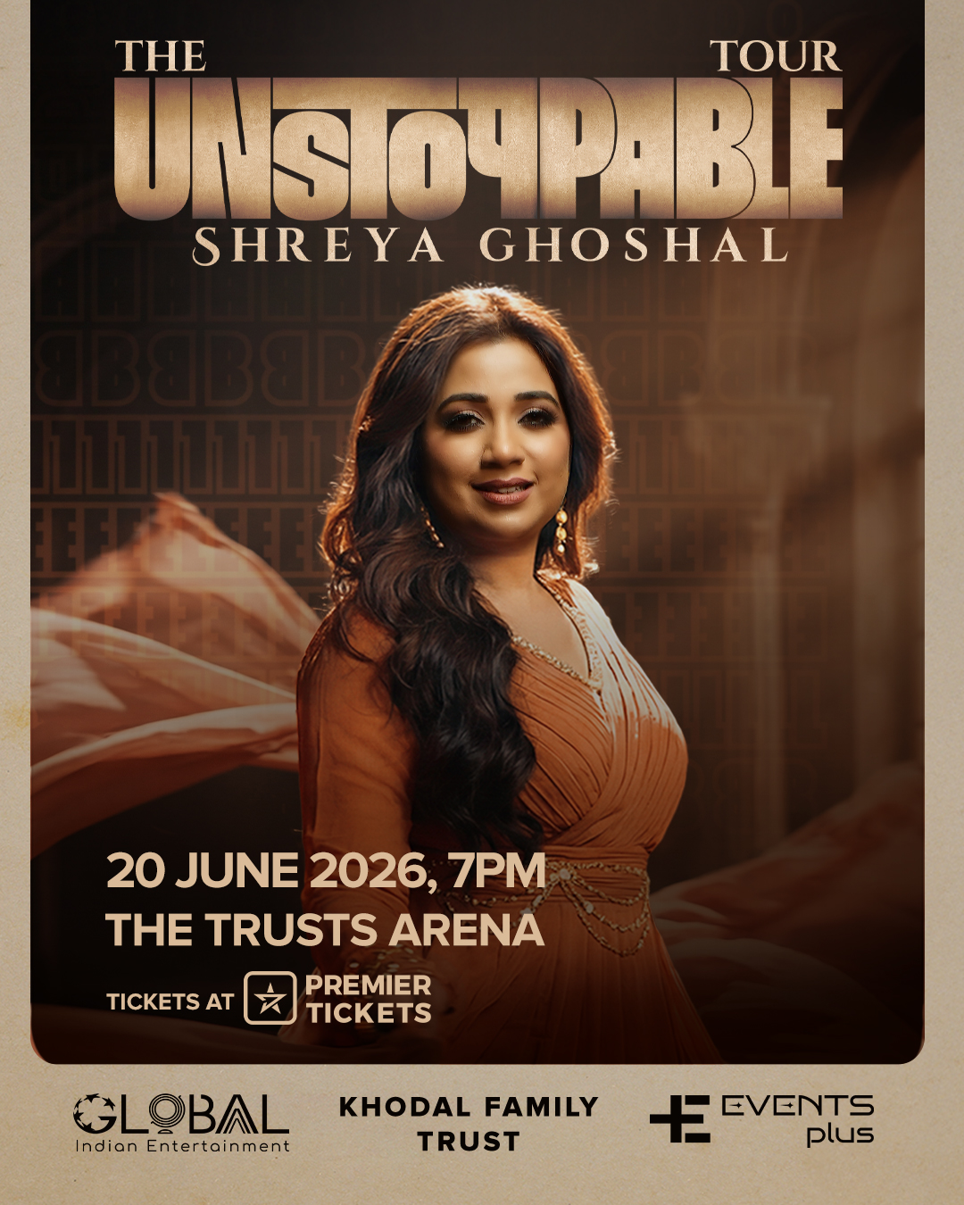 Shreya Ghoshal tour poster — 2027